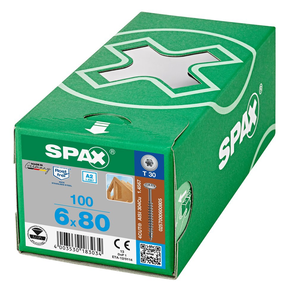 tellerkopschroef rvs a2 spax-6