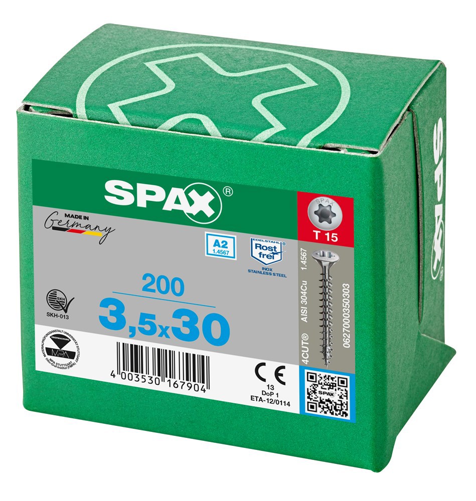 spaanplaatschroef rvs a2 spax-8