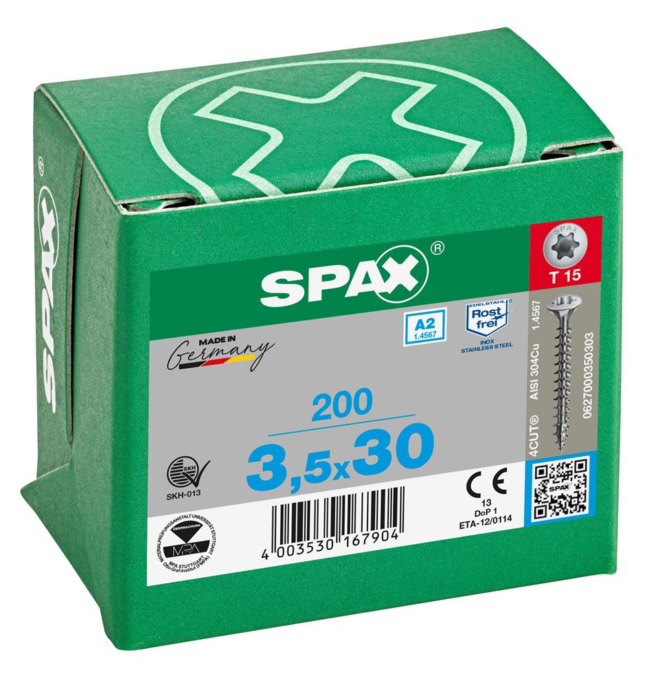 spaanplaatschroef rvs a2 spax-7