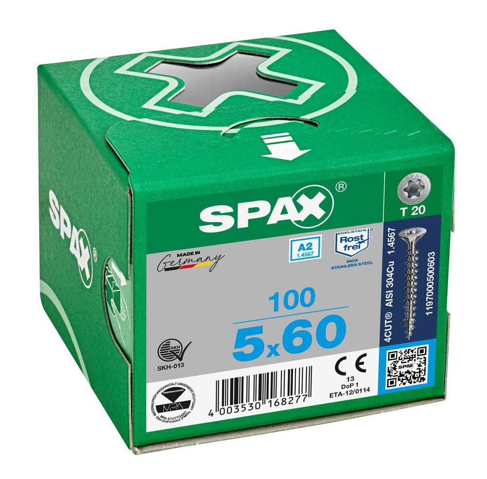 spaanplaatschroef rvs a2 spax-5