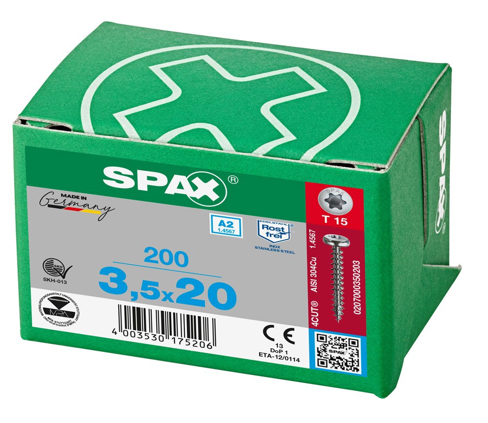 spaanplaatschroef rvs a2 spax-6