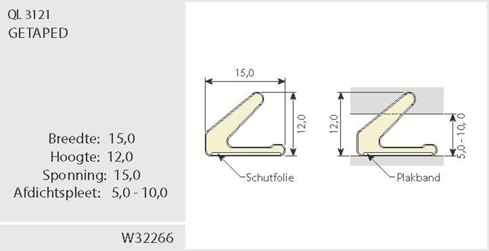 tochtstrip zelfklevend q-lon-3