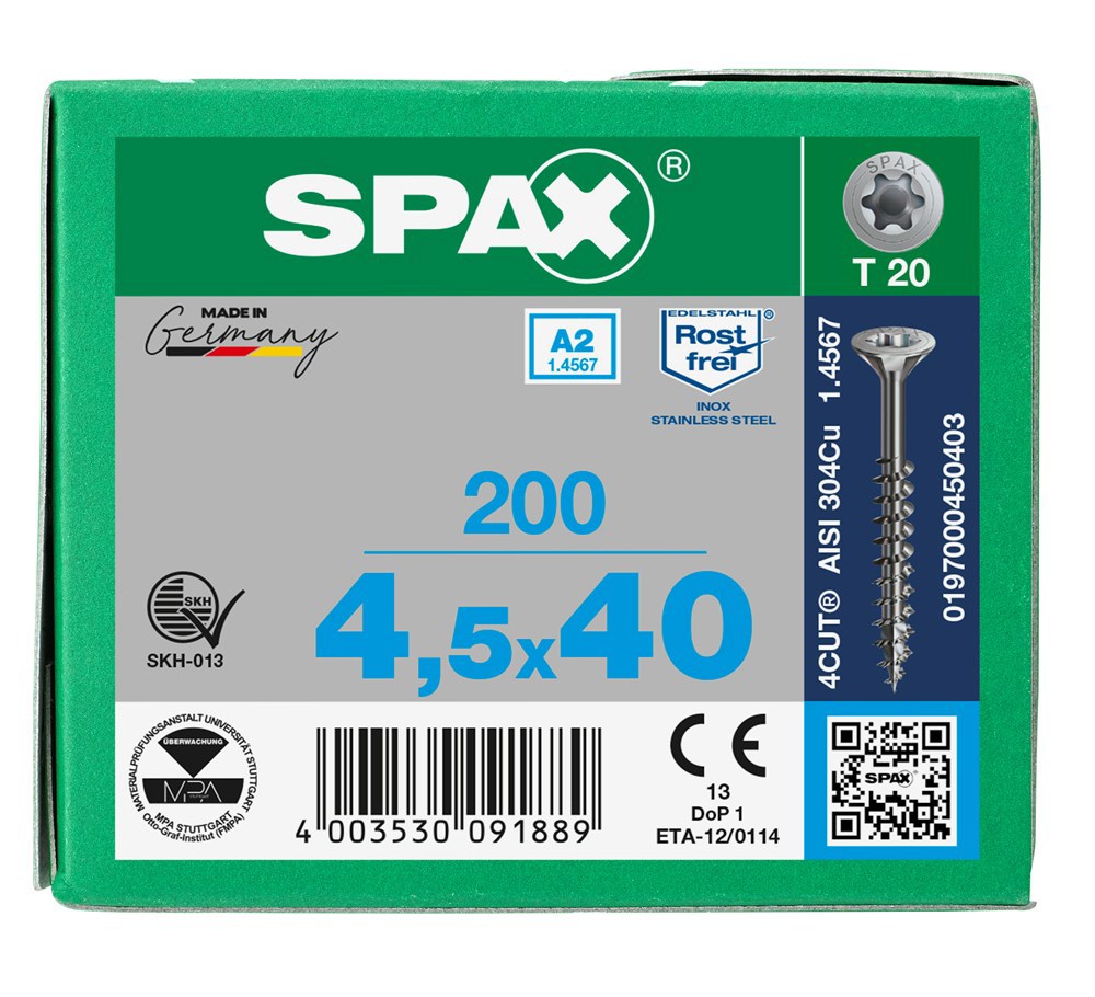 spaanplaatschroef rvs a2 spax-7