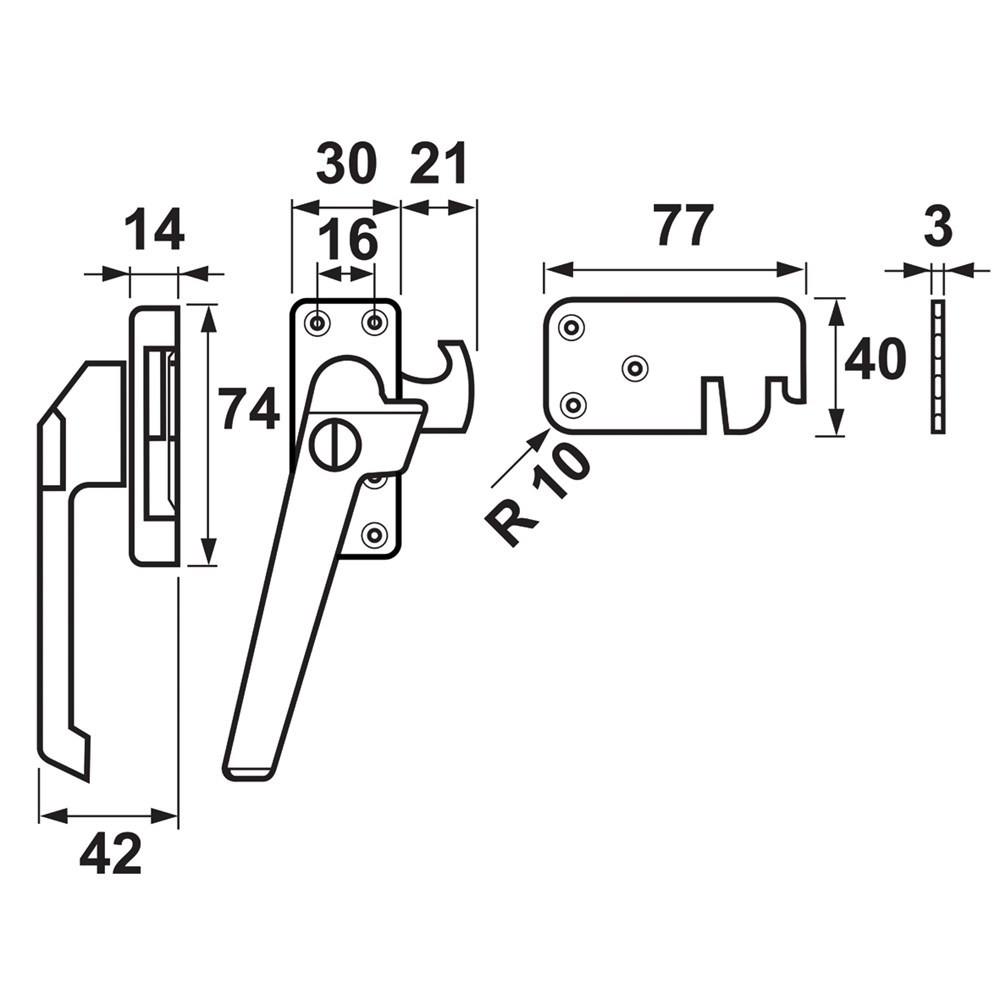 raamsluiting aluminium f2 axa-5