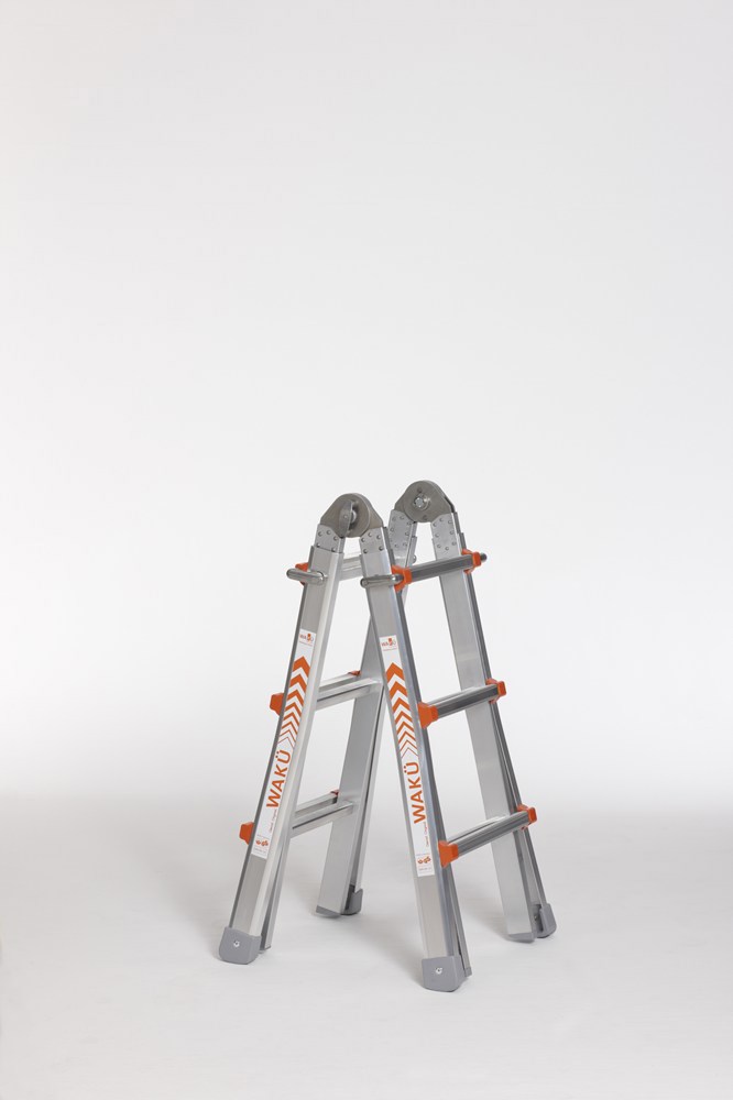 vouwladder telescoop alu.ongecoat waku