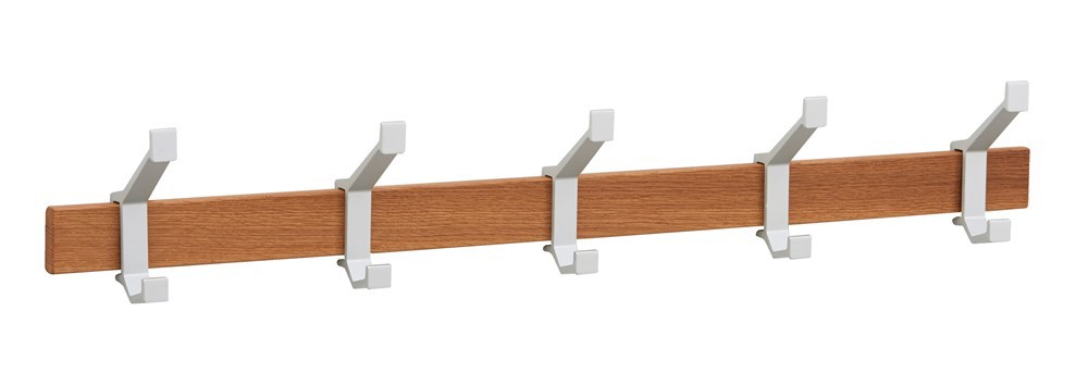 kapstok aluminium f1/eikenhout hermeta