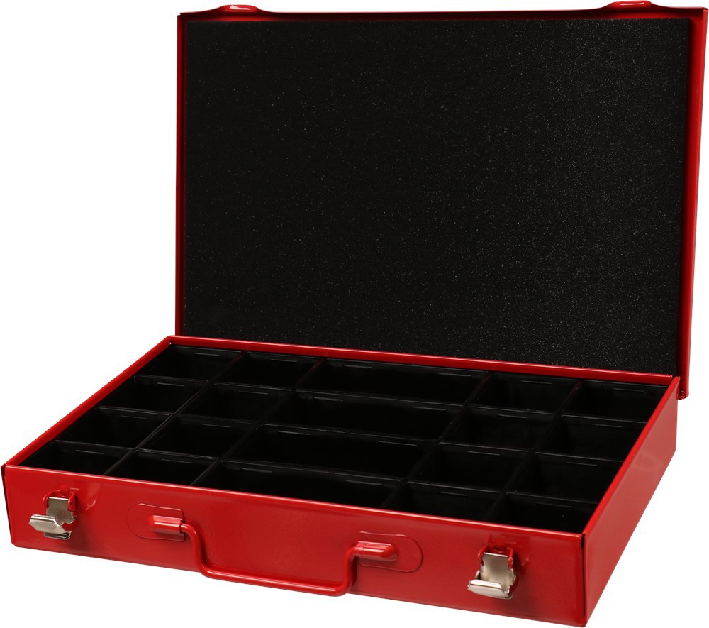 assortimentskoffer metaal rood kelfort-4