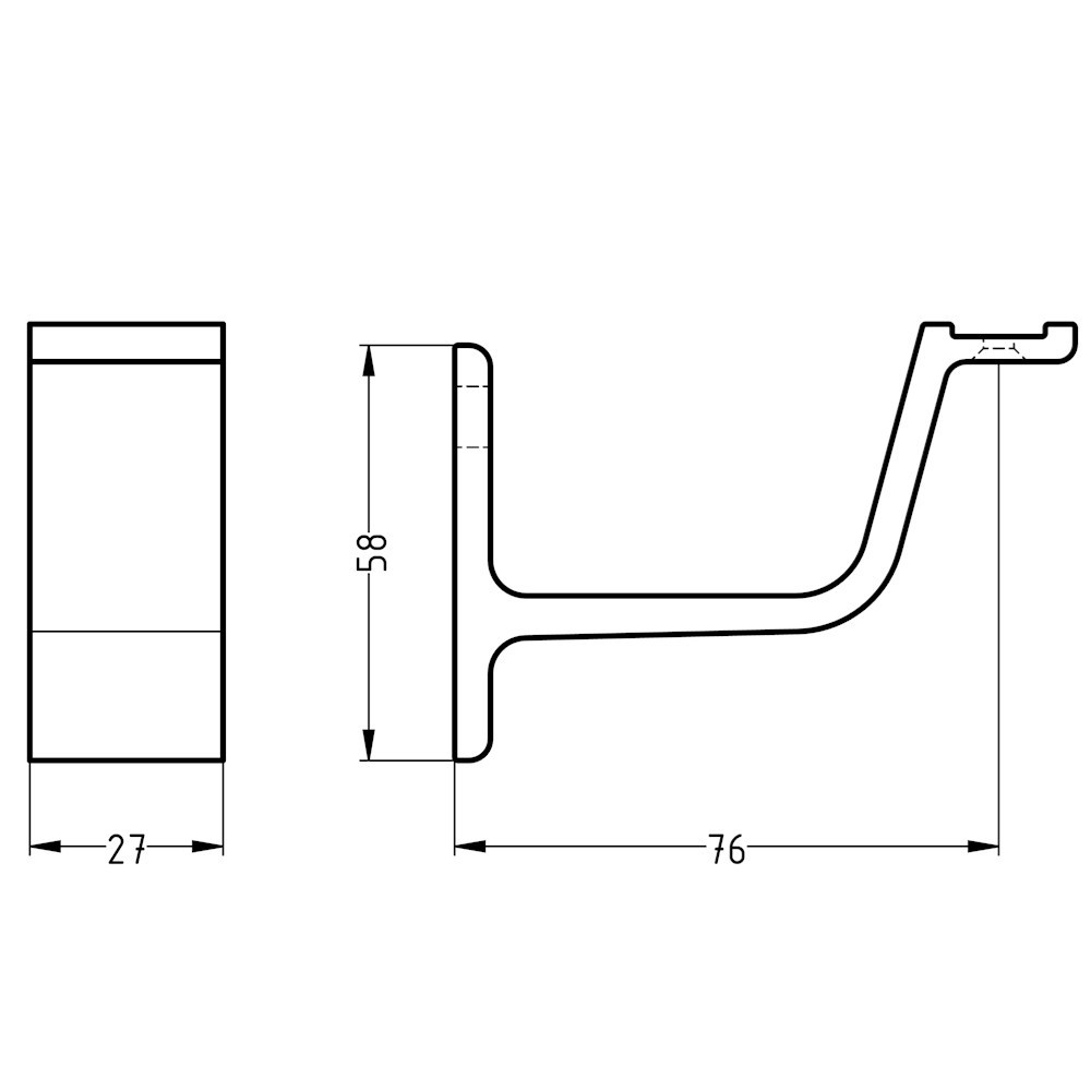 leuninghouder aluminium matzwart hermeta-3