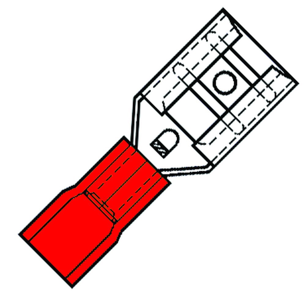 kabelschoen vlakstekerhuls geisol. rood