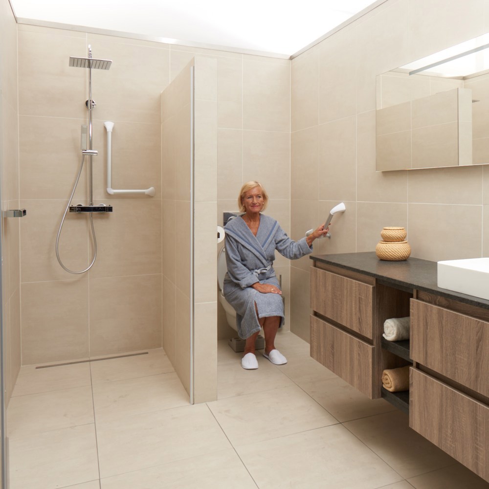 wandbeugel wit/aluminium secucare-7