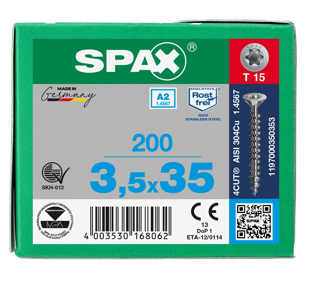 spaanplaatschroef rvs a2 spax-7