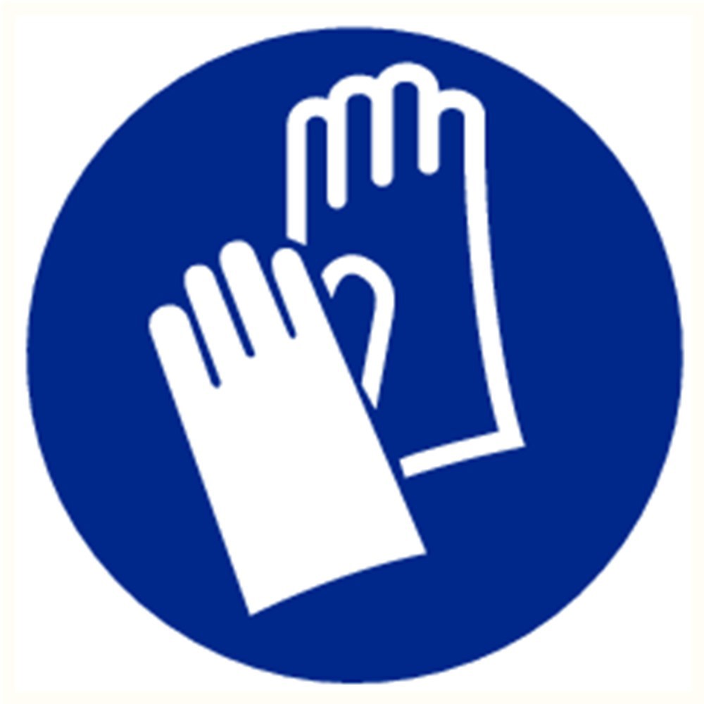 gebodssticker vinyl blauw/wit