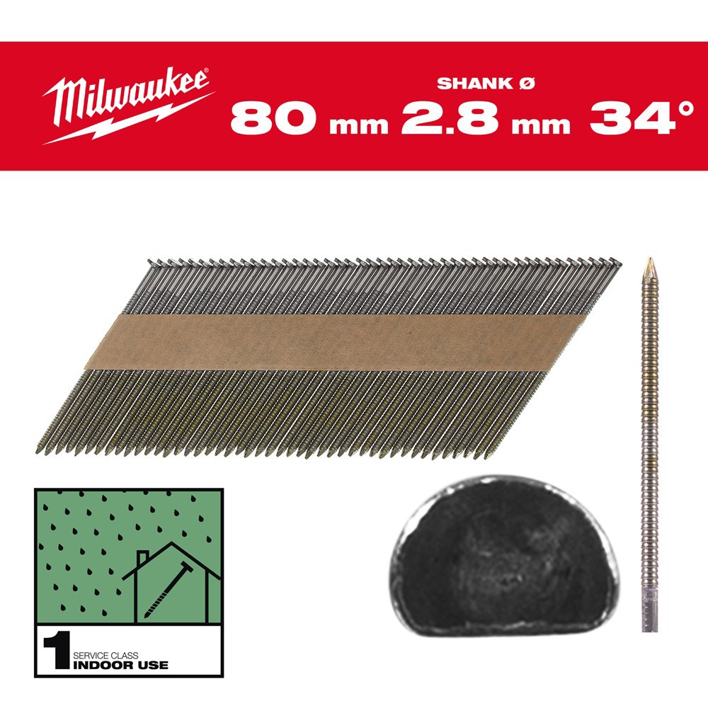 D-kopnagels schuin ring blank milwaukee