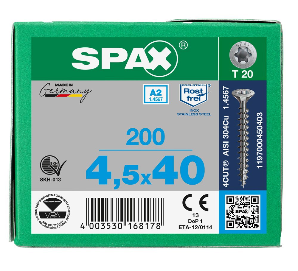 spaanplaatschroef rvs a2 spax-7
