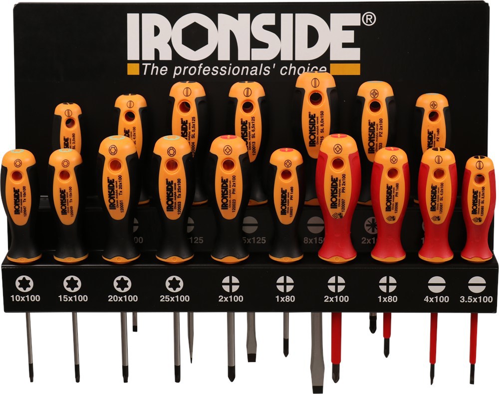 schroevendraaierset met rek ironside