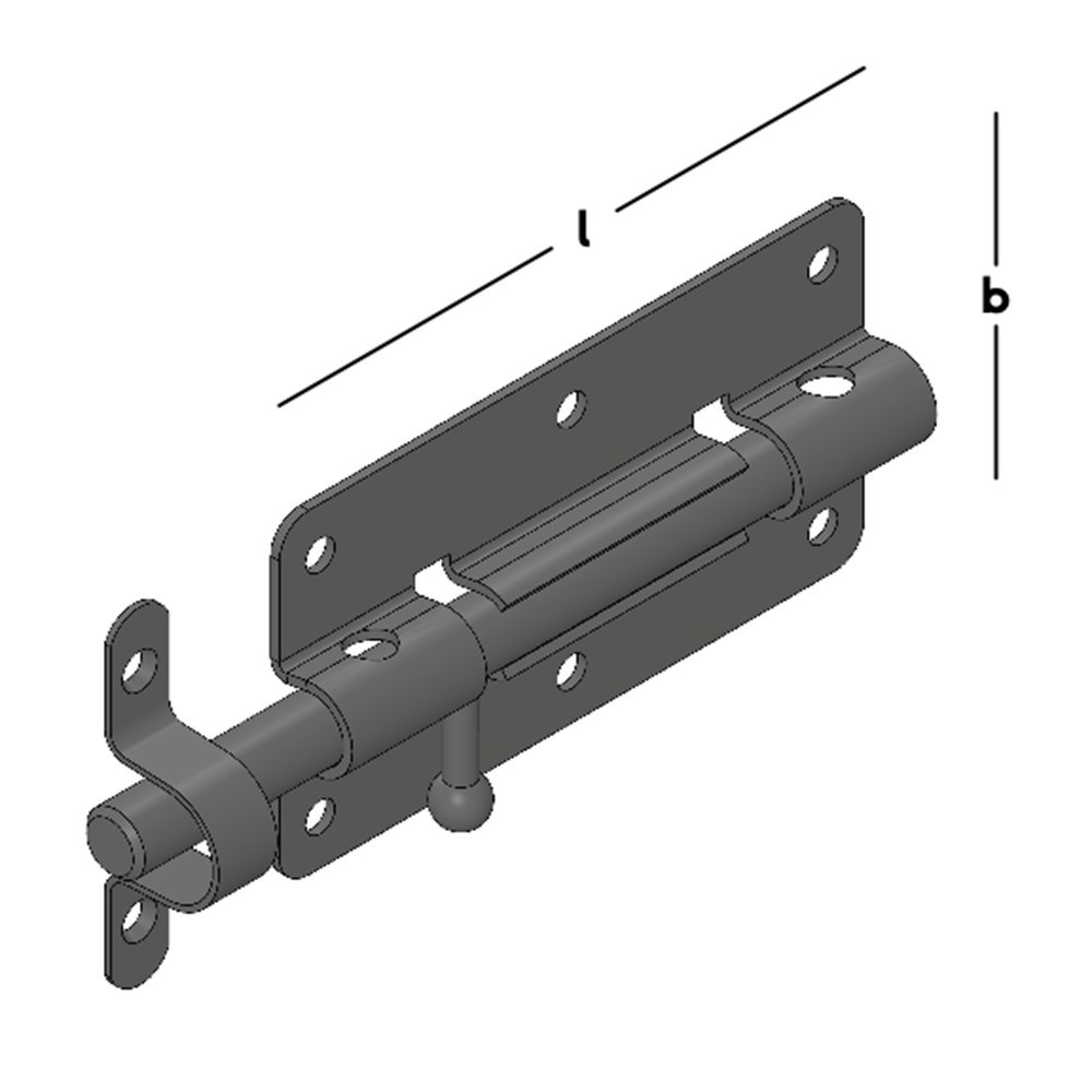plaatgrendel zwart epz-3