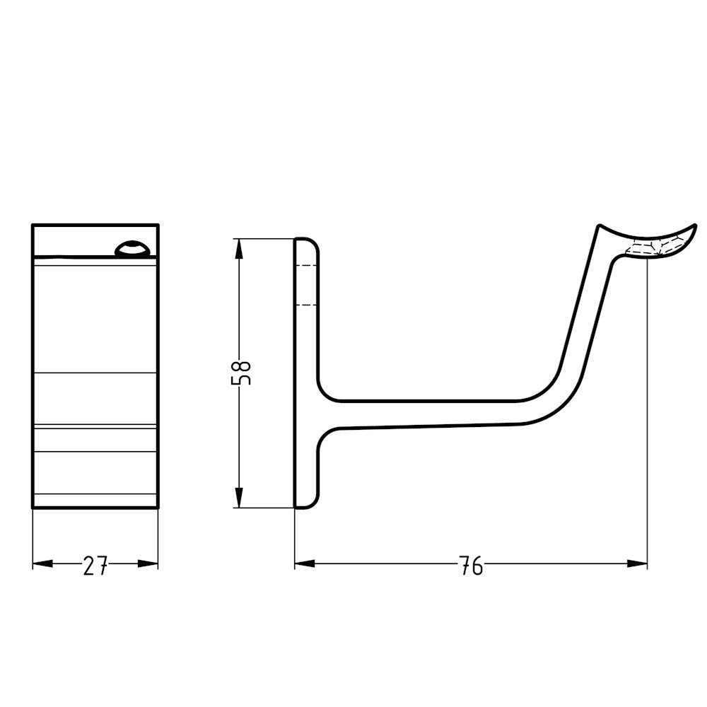 leuninghouder aluminium matzwart hermeta-3
