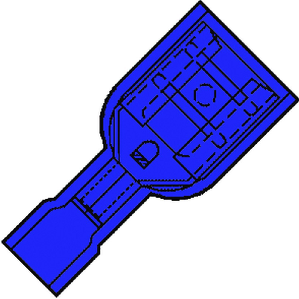 kabelschoen vlakstekerhuls blauw