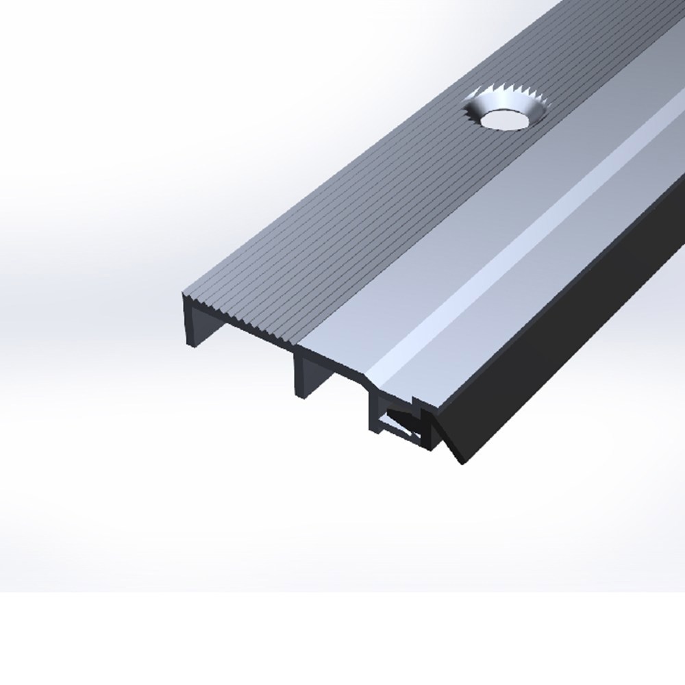 slijtdorpelstrip aluminium ellen met lip