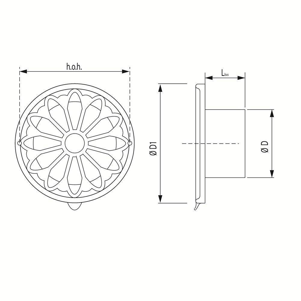 ventilatierooster aluminium brons weha-5