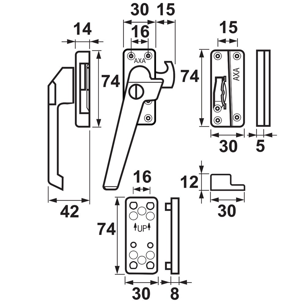 raamsluiting aluminium f1 axa-7