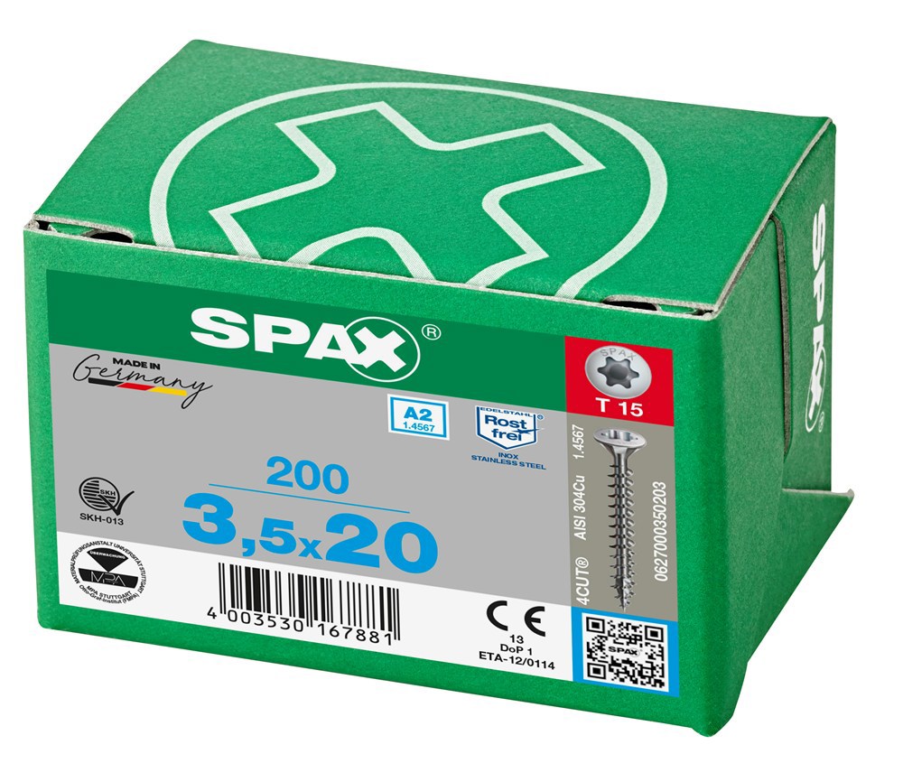 spaanplaatschroef rvs a2 spax-8