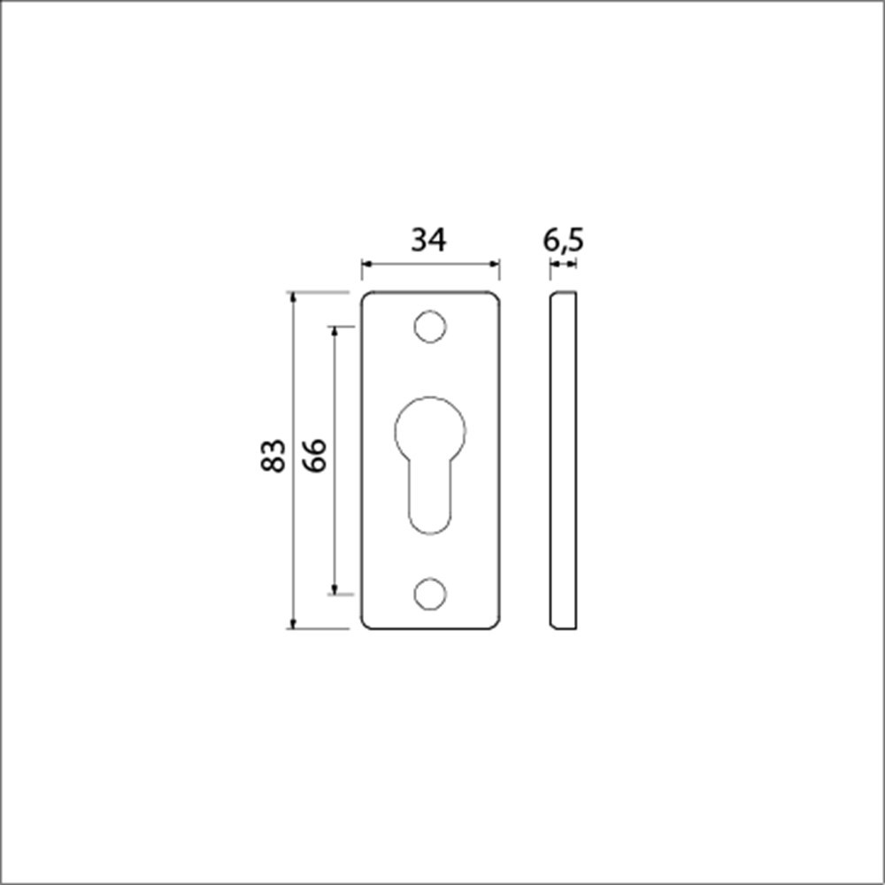 profielcilinderrozet aluminium f1 ami-3