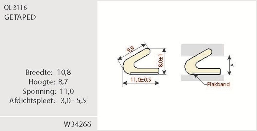 tochtstrip zelfklevend q-lon-3