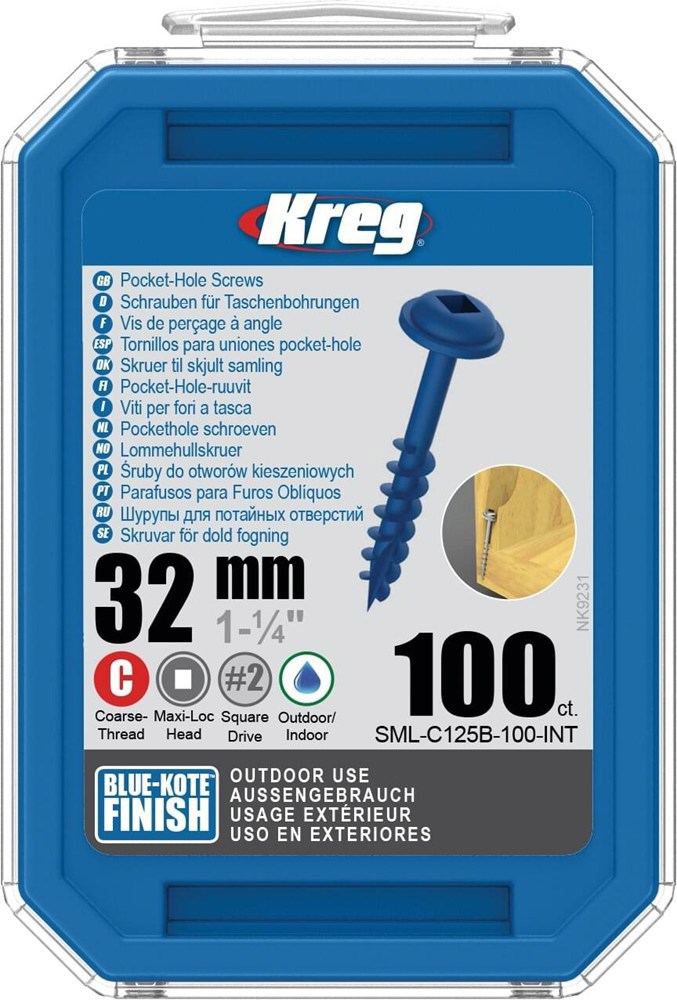pockethole schroef blauw gecoat kreg