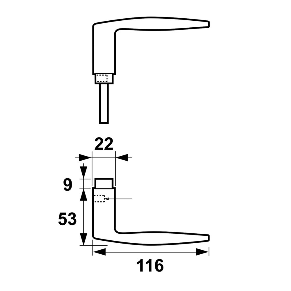 deurkruk aluminium f1 axa-4