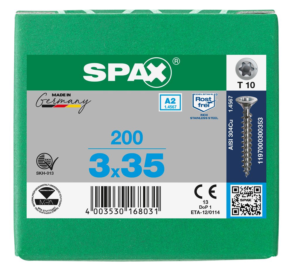 spaanplaatschroef rvs a2 spax-7