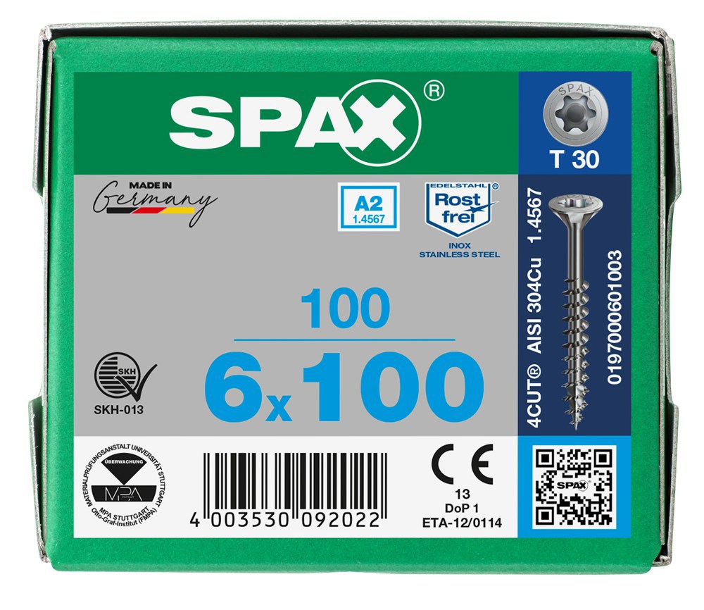spaanplaatschroef rvs a2 spax-7
