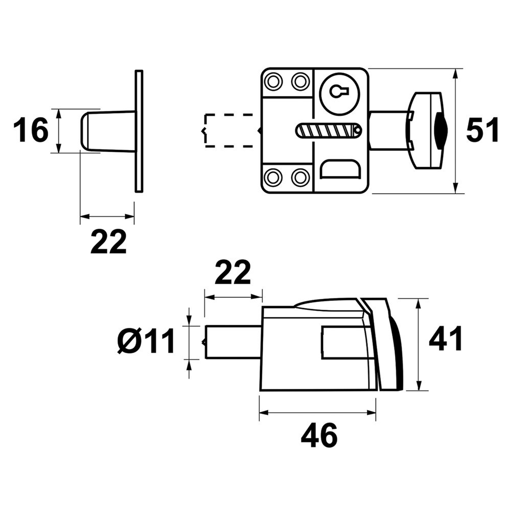 oplegslot cilinder axa-6