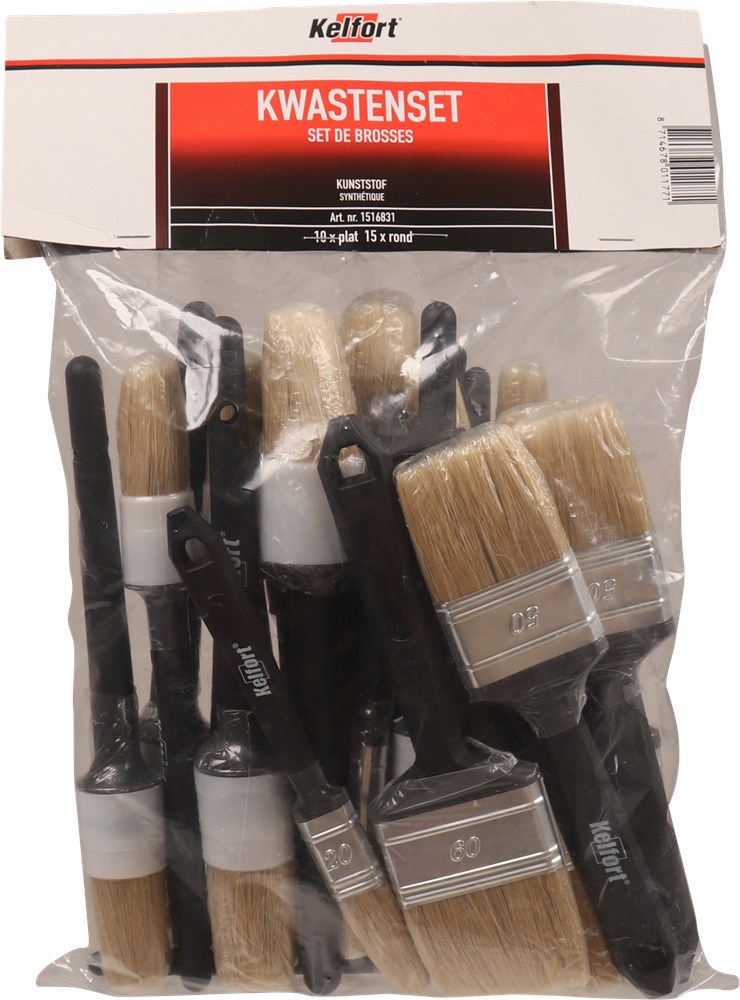 kwastenset wegwerp acryl kelfort-3