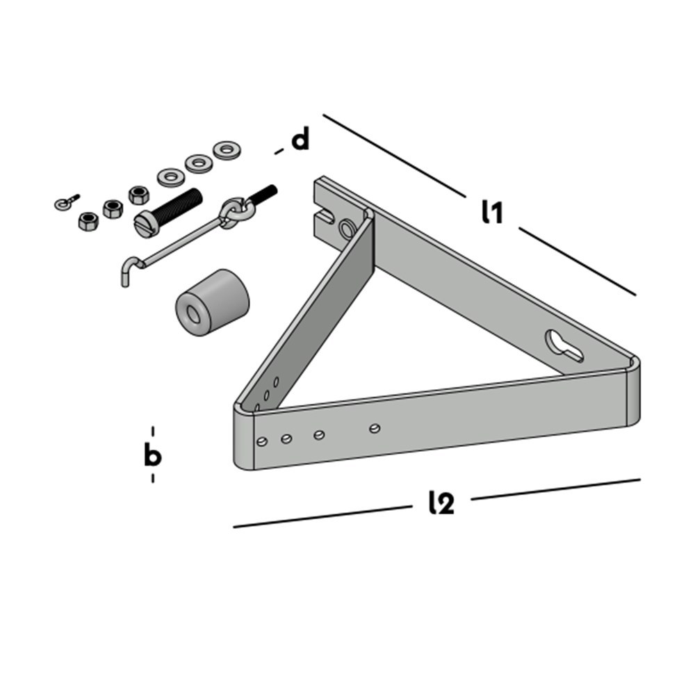 deuropvangbeugel schuin rvs a2-3
