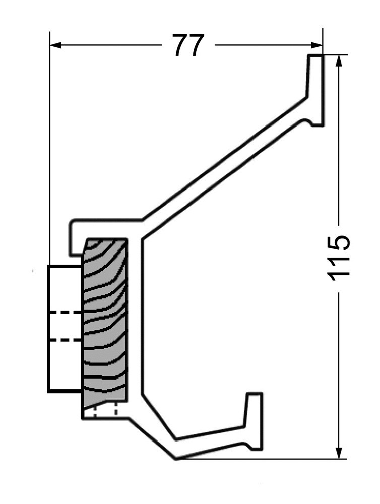 kapstok aluminium f1/eikenhout hermeta-4