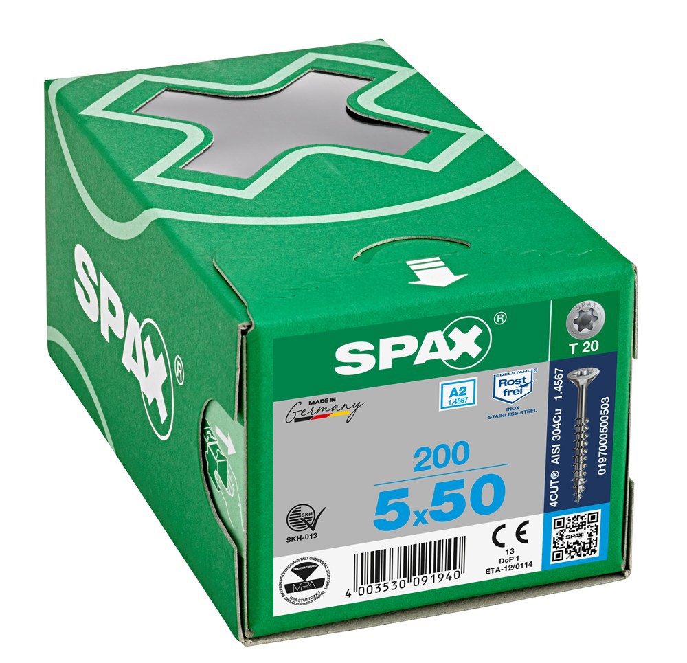 spaanplaatschroef rvs a2 spax-5