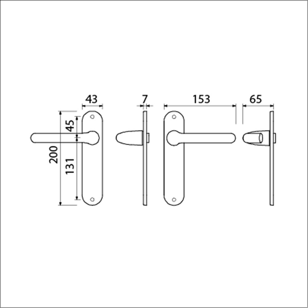 deurkrukgarnituur aluminium f1 ami-3