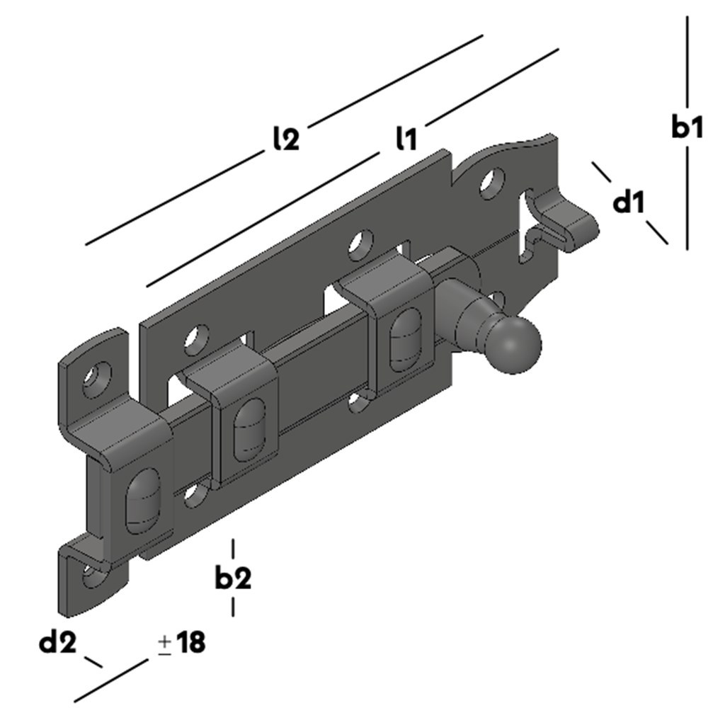rolschuif vlak zwart epz-4
