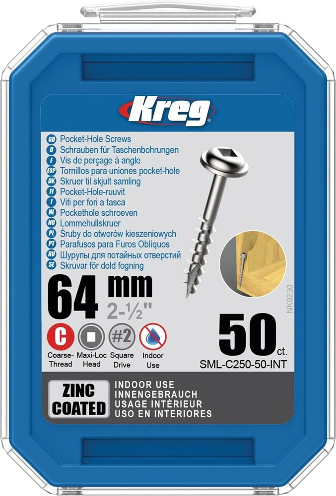 pockethole schroef verzinkt kreg