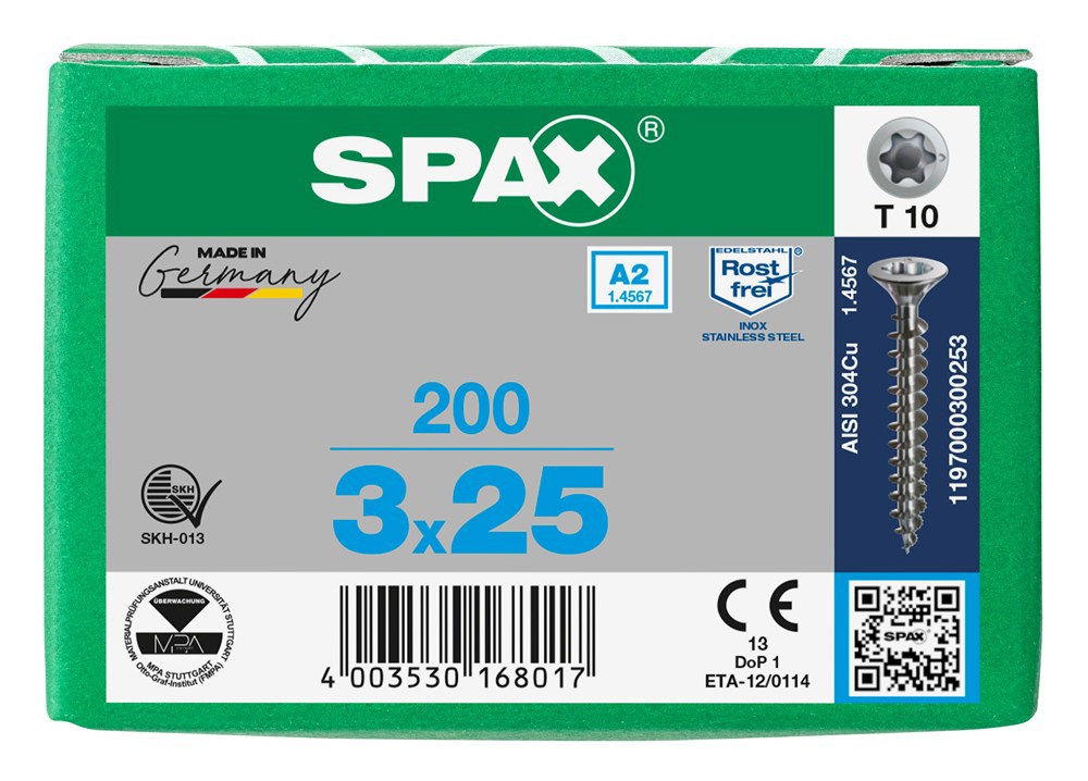 spaanplaatschroef rvs a2 spax-7