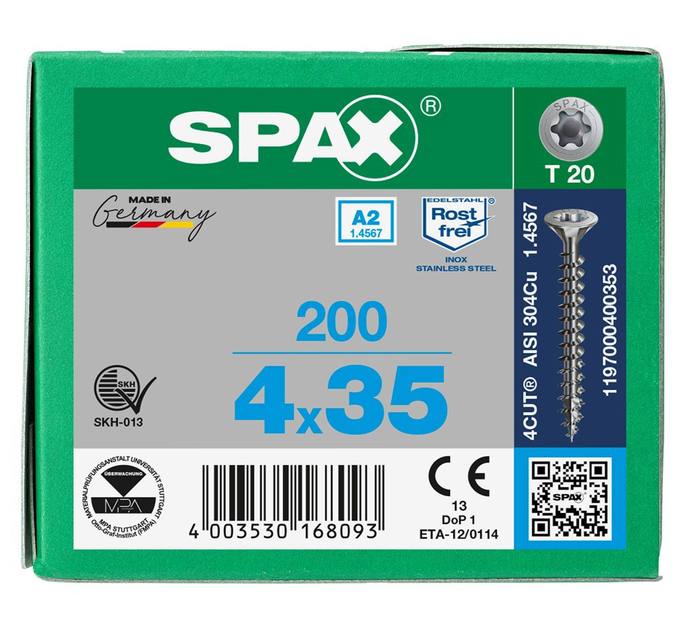 spaanplaatschroef rvs a2 spax-7