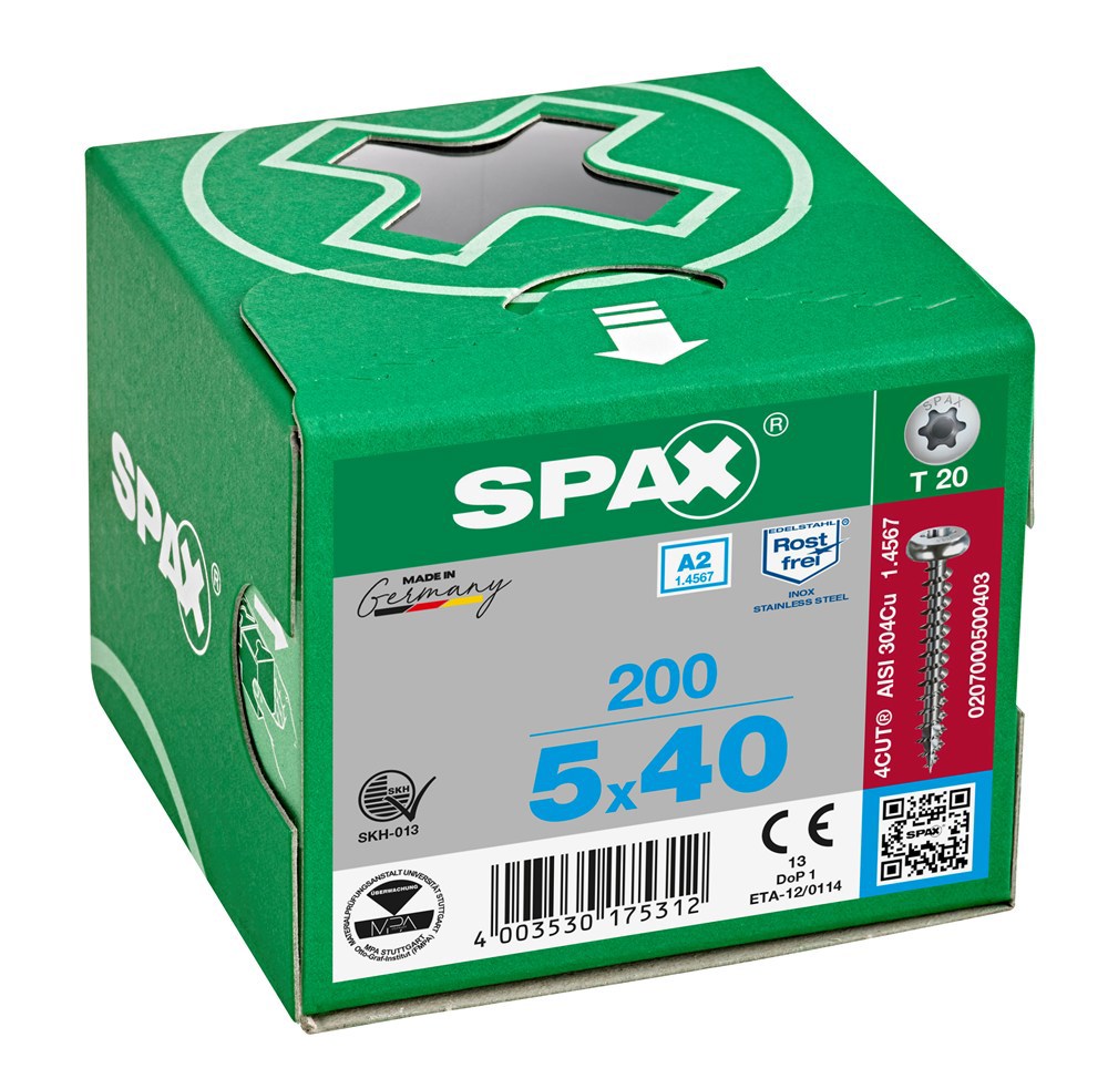 spaanplaatschroef rvs a2 spax-5