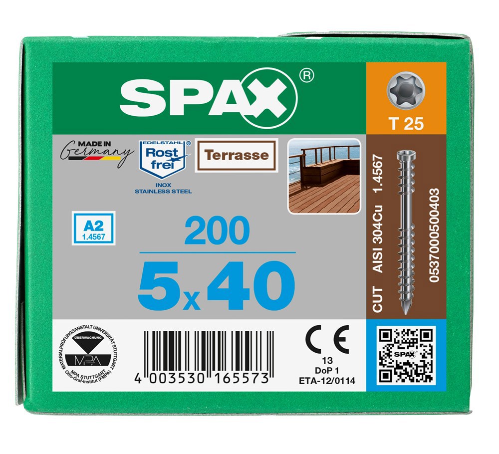 vlonderschroef rvs a2 spax-7
