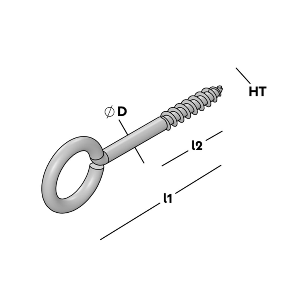 schroefoog houtdraad wit epw-3