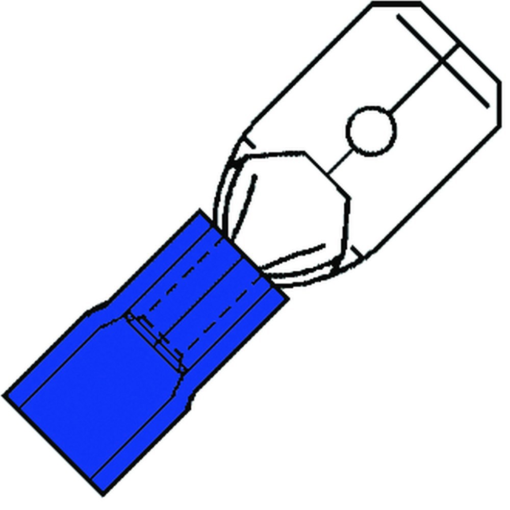 kabelschoen vlaksteker geisoleerd blauw