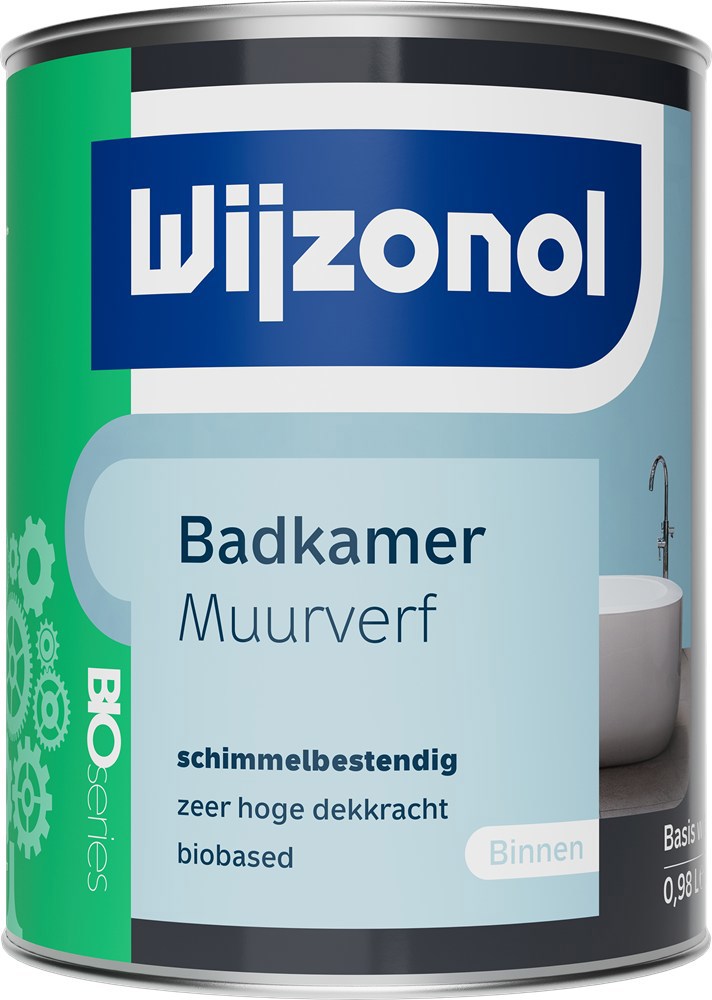 muurverf badkamer mat wit wijzonol
