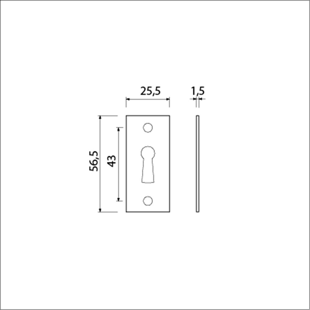 sleutelgatplaat aluminium f1 ami-3