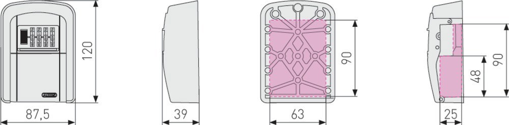 code sleutelkastje aluminium abus-10