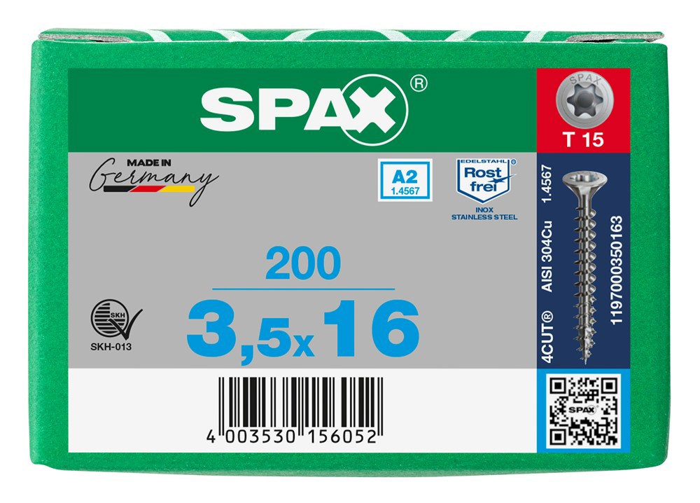 spaanplaatschroef rvs a2 spax-7